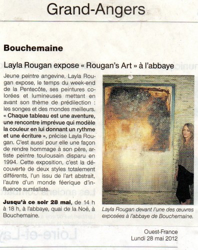 Rougan's Art - Exposition Abbaye de Bouchemaine - Ouest France - Mai 2012