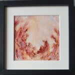 Le Cœur des Anges II - 20 x 20 cm - technique mixte / carton toilé (encadrée)