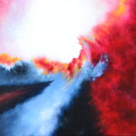 73 x 92 cm / encadrée Layla Rougan- Artiste Peintre - France - Art Contemporain - Art Abstrait -Abstraction lyrique - Rougan
