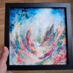 Le Coeur des Anges VIII - 20 x 20 cm - technique mixte (encadrée) Nouveau ! Peinture abstraite Rougan