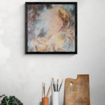 60 x 60 cm - huile, acrylique sur toile de lin ( hors cadre ) Rougan peintures abstraites