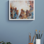 33 x 41 cm - huile, acrylique sur toile mixte (encadrement blanc - 41 x 49 cm)