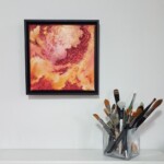 30 x 30 cm ( encadrée ) Intense Amour - Peintures Layla Rougan