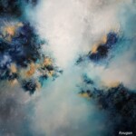100 x 100 cm Layla Rougan- Artiste Peintre - France - Art Contemporain - Art Abstrait -Abstraction lyrique